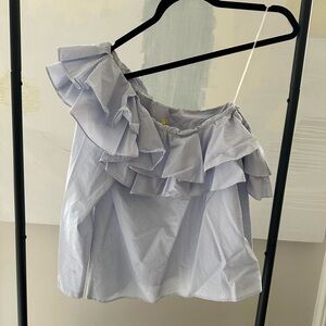 One shoulder ruffle top